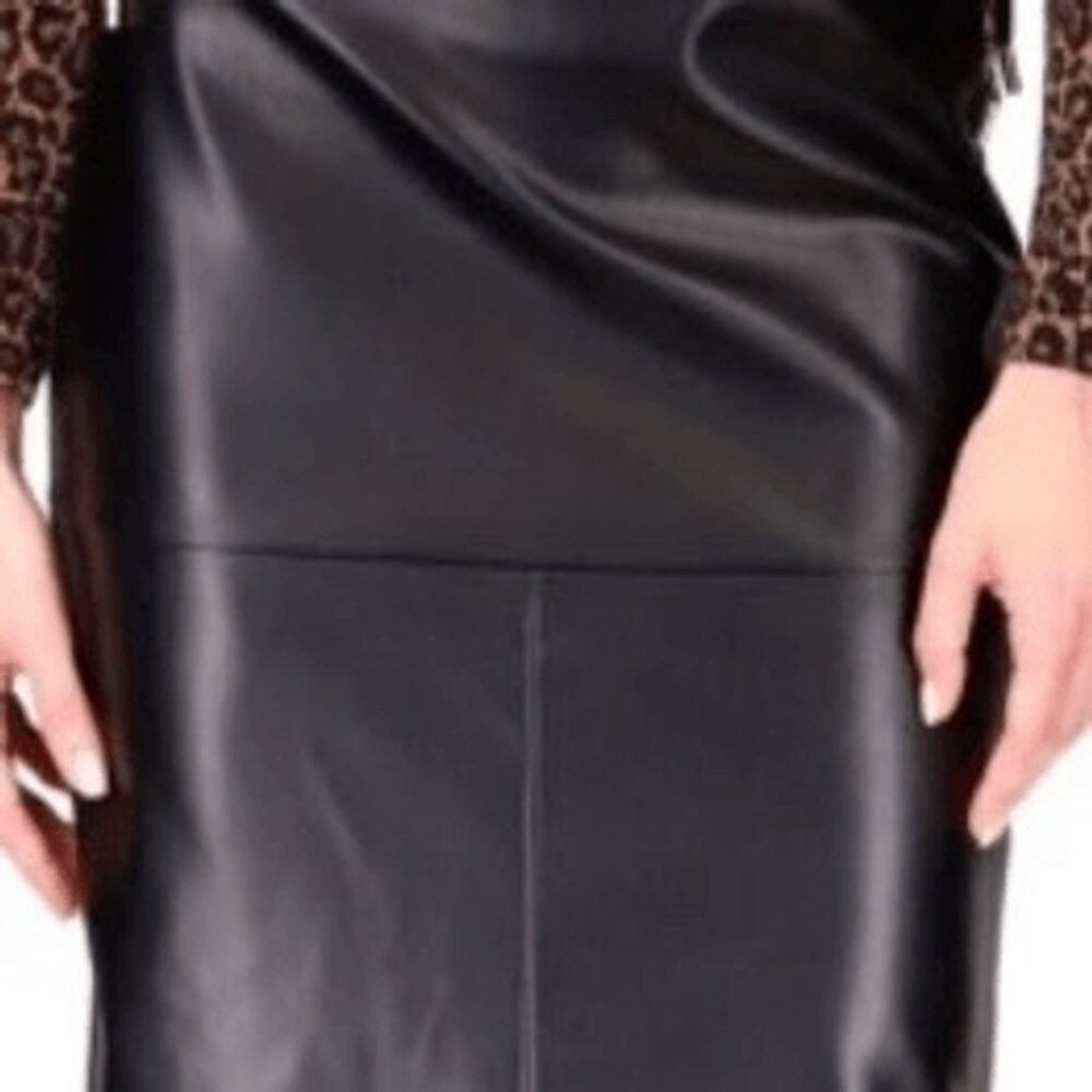 Michael Kors Faux Leather Skirt beautiful fit midi